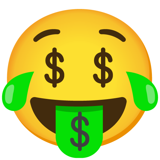 joy money mouth face