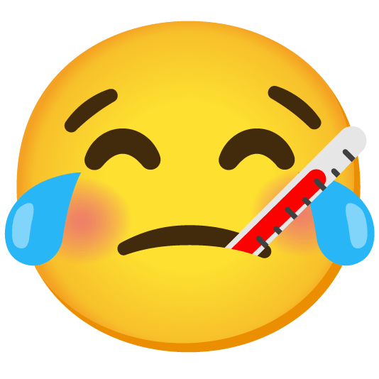 joy face with thermometer