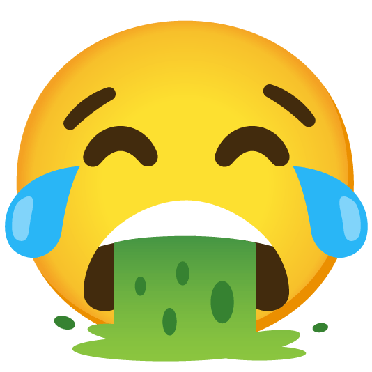joy face vomiting