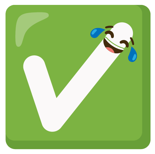 joy white check mark