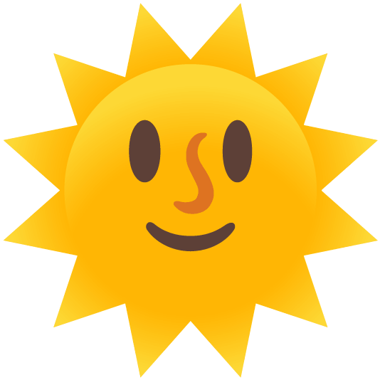 smiley sun with face