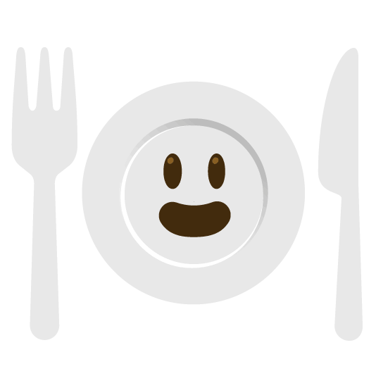 smiley knife fork plate