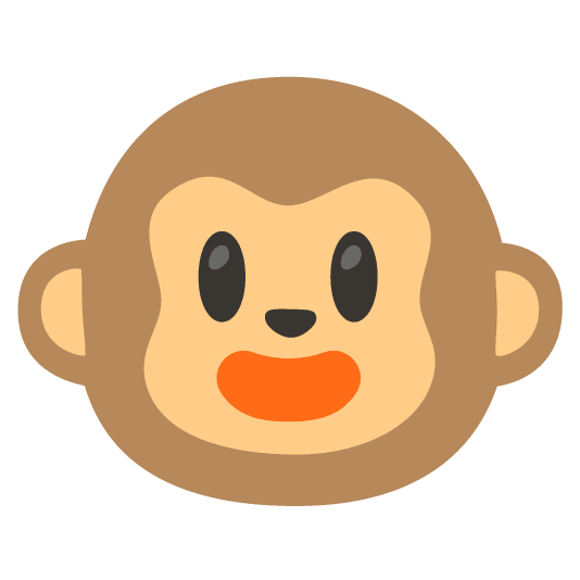 smiley monkey face