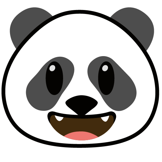 smiley panda face