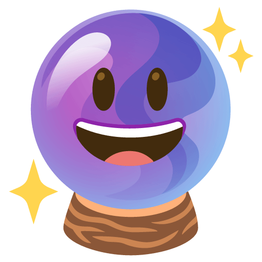 smiley crystal ball