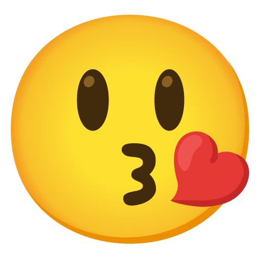 smiley kissing heart