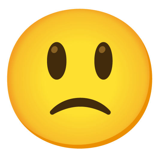 smiley slightly frowning face