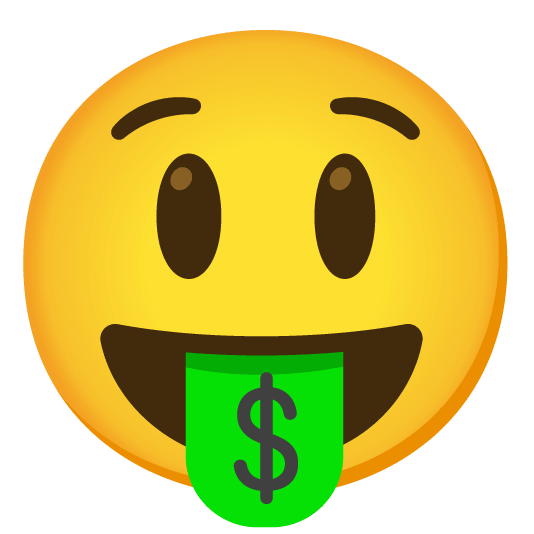 smiley money mouth face