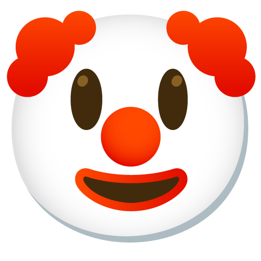 smiley clown face