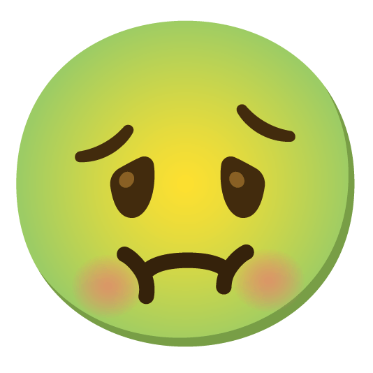 smiley nauseated face