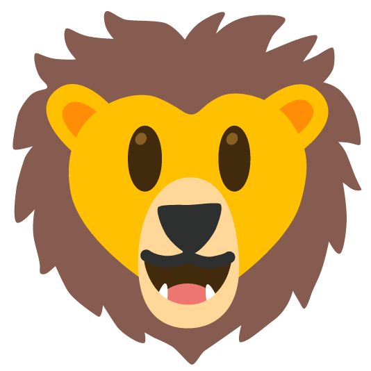 smiley lion face