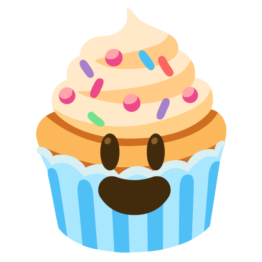 smiley cupcake