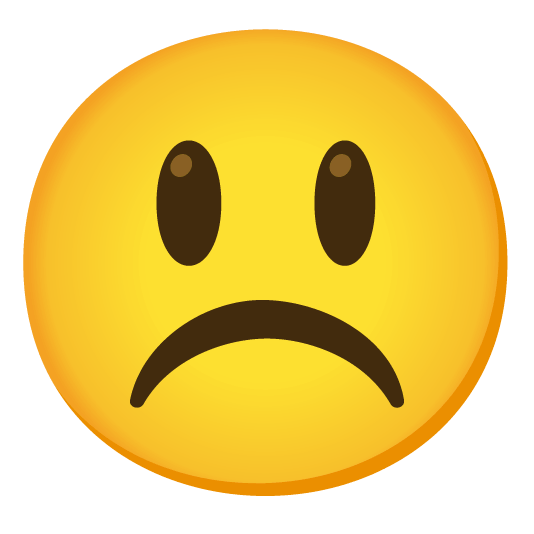 smiley white frowning face