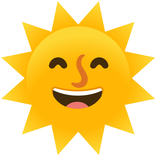 smile sun with face