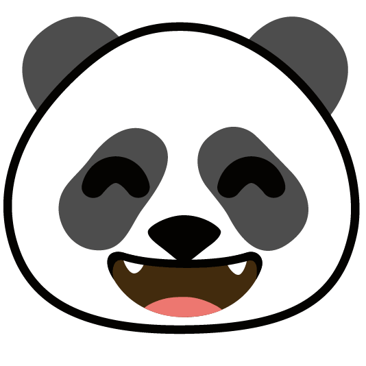 smile panda face