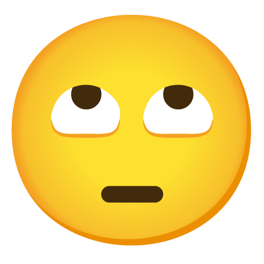 smile face with rolling eyes