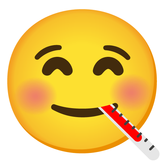 smile face with thermometer