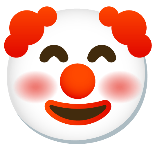 smile clown face