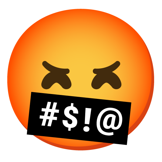 smile face with symbols on mouth