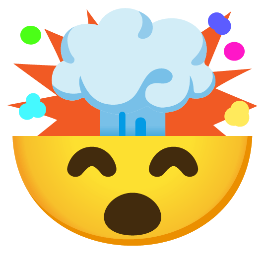 smile exploding head