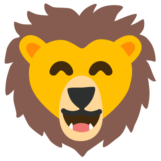 smile lion face