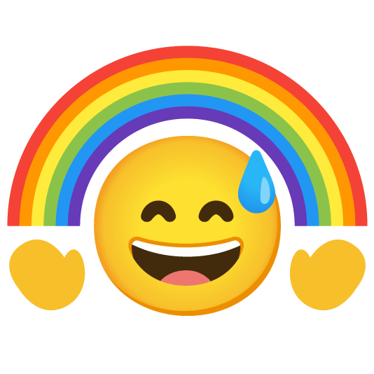 sweat smile rainbow