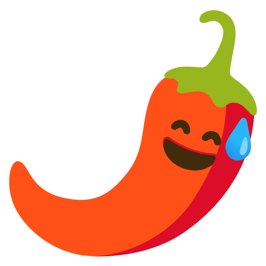 sweat smile hot pepper