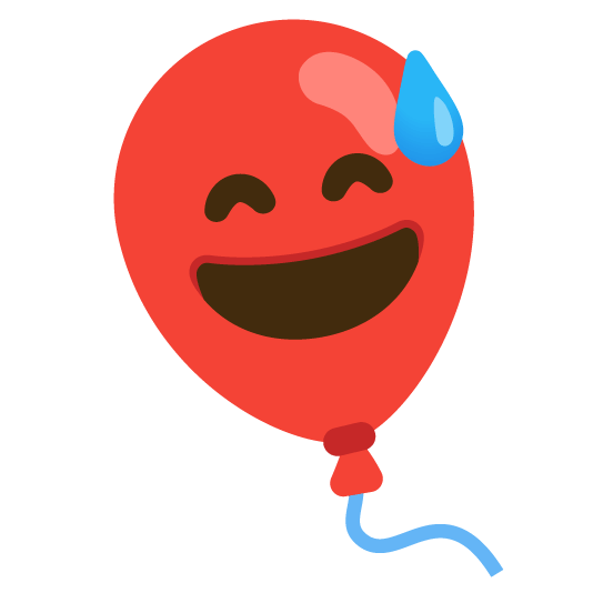 sweat smile balloon