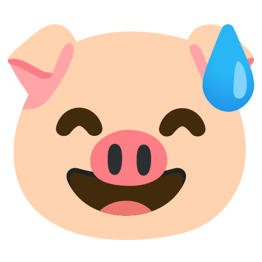 sweat smile pig
