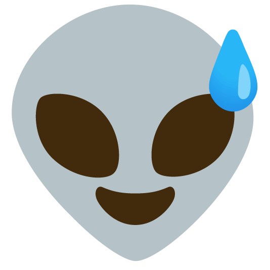 sweat smile alien