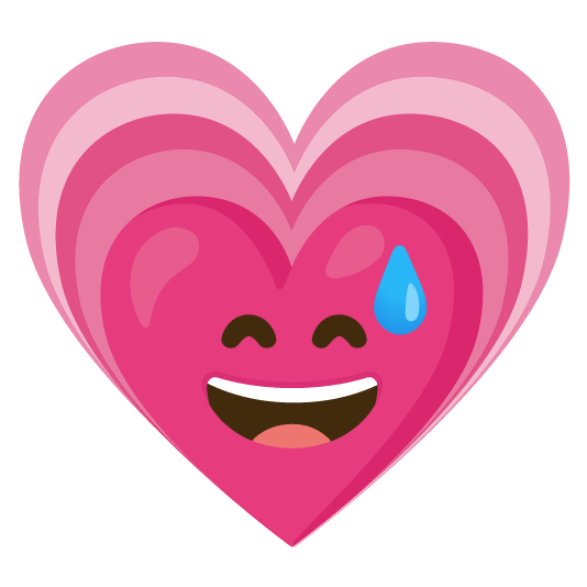 sweat smile heartpulse