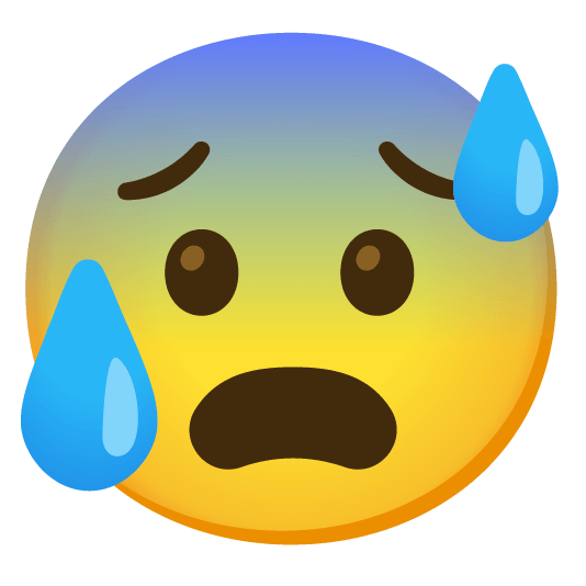 sweat smile cold sweat