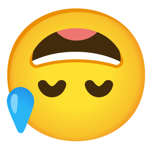 sweat smile upside down face