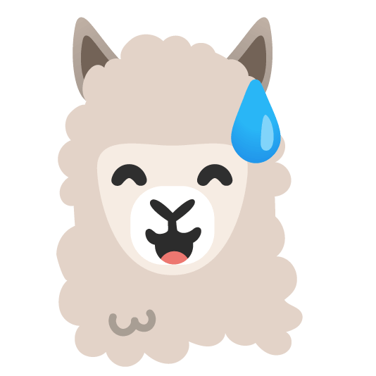 sweat smile llama