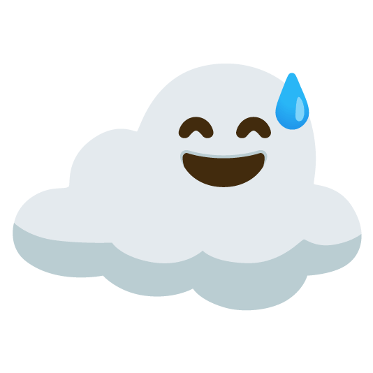 sweat smile cloud