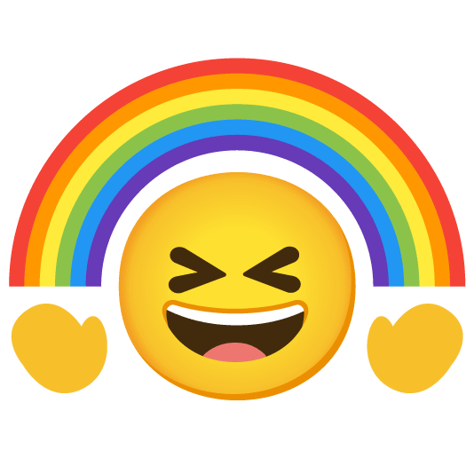 laughing rainbow
