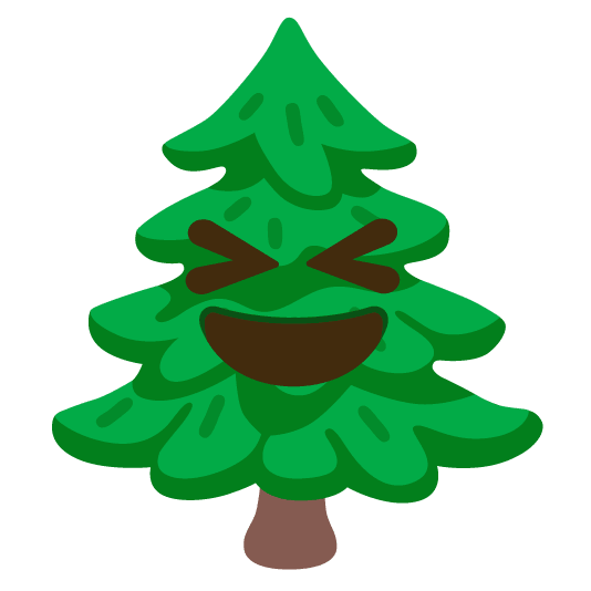 laughing evergreen tree