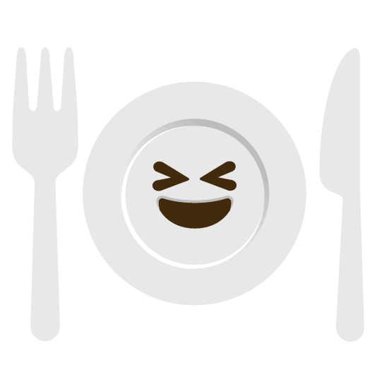 laughing knife fork plate