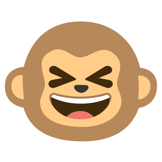 laughing monkey face