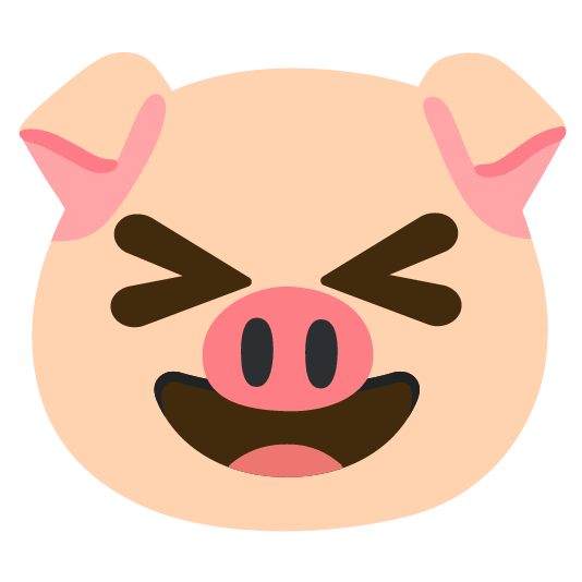 laughing pig