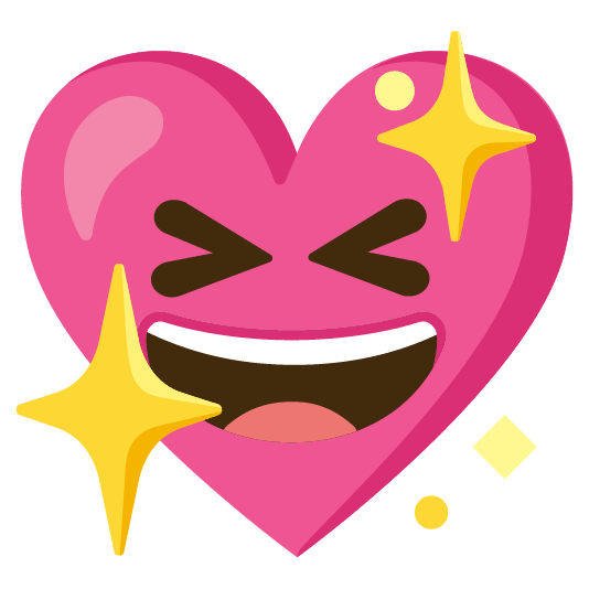laughing sparkling heart