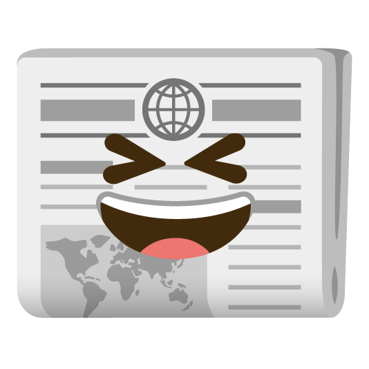 laughing newspaper