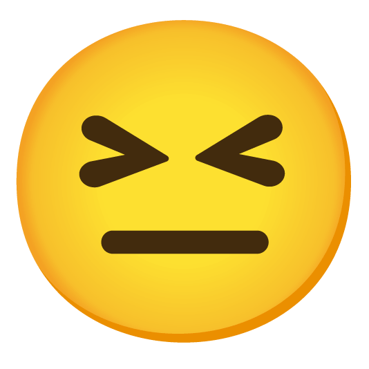 laughing expressionless