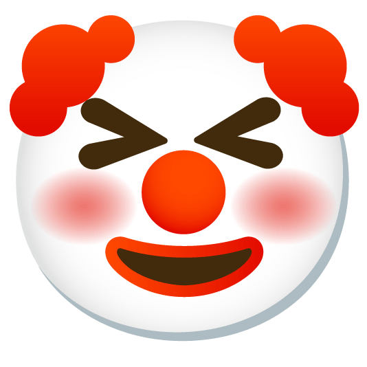 laughing clown face