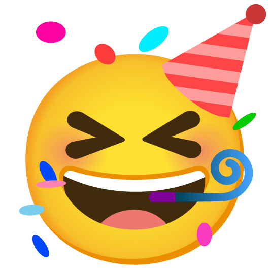 laughing partying face