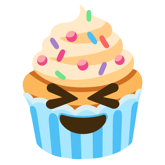 laughing cupcake
