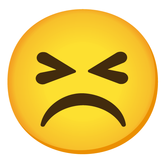 laughing white frowning face