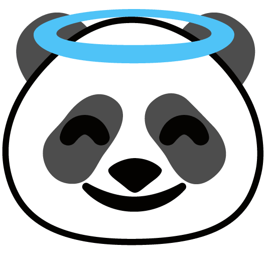 innocent panda face