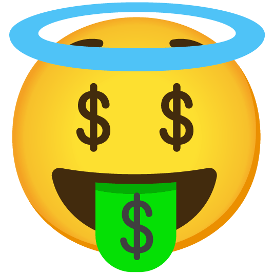 innocent money mouth face