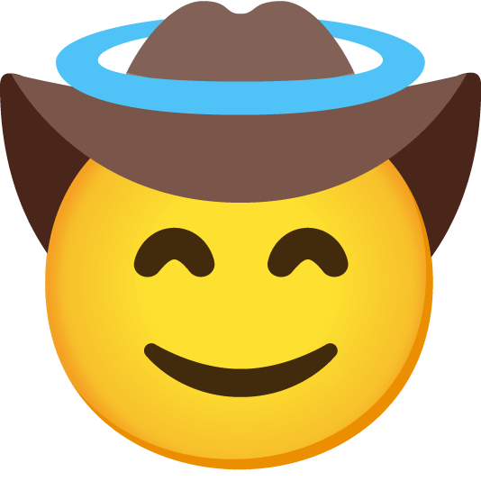 innocent face with cowboy hat